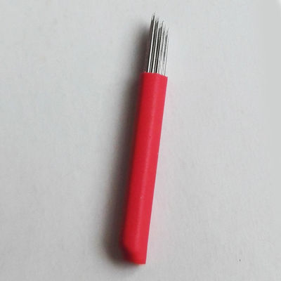 China La ronda 17RL empaña 3D Emberiory Pen Permanent Makeup Needles Blade manual para el labio proveedor