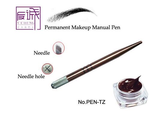 China La pluma manual del tatuaje del cobre permanente pesado del maquillaje para 15-Prong curvó agujas proveedor