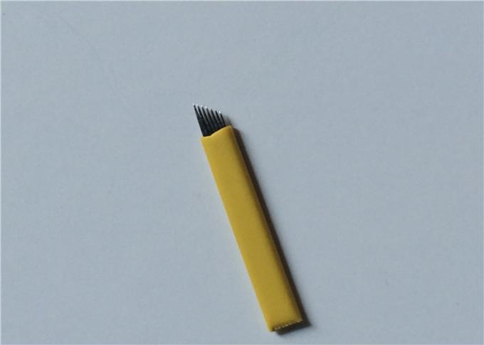 0.25m m acero inoxidable de 7 de los pernos agujas de la ceja 3D Microblading para el maquillaje permanente 0