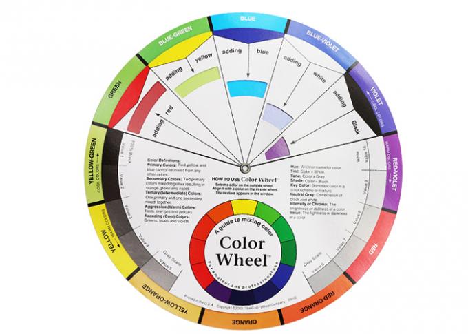 12 colores pigmentan fuentes de mezcla de la guía de la carta de la rueda de color 1
