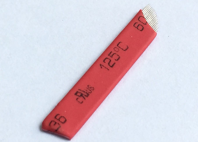 Cuchilla permanente roja de las agujas del maquillaje de Microblading/de las agujas de la ceja 0