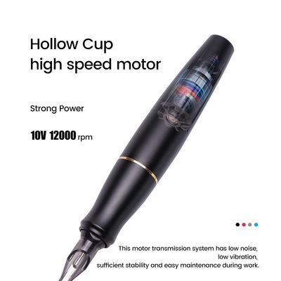 China Motor sin núcleo Acero inoxidable Rojo Microblading Ceja labios Eyeliner Arma de tatuaje proveedor