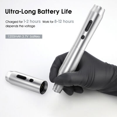 China Pluma de tatuaje eléctrica inalámbrica Máquina de maquillaje permanente inalámbrica con doble batería Arma de tatuaje de cejas proveedor