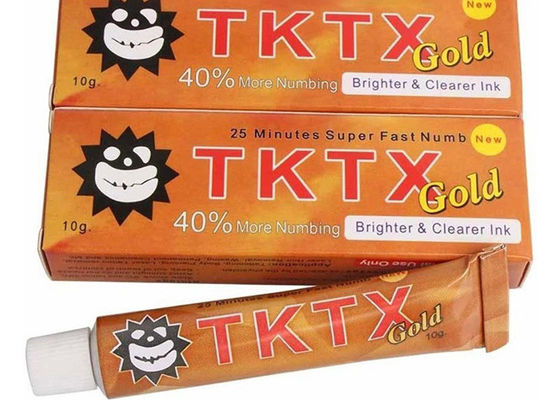 China 40% de oro TKTX Super adormecedor crema analgésica para tatuajes proveedor