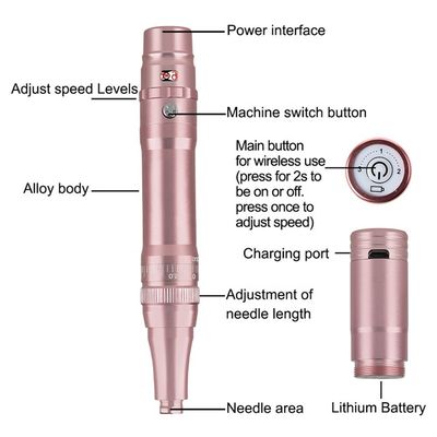 Popular máquina de cuerpo de pistola de tatuaje inalámbrico longitud 136 * 20mm Microblading máquina PMU inalámbrica para ceja de pelo de trazo ceja proveedor