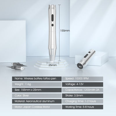 Máquina de dermografía inalámbrica SPMU ceja inalámbrica maquillaje permanente cartucho universal máquina de microblading lápiz de tatuaje proveedor