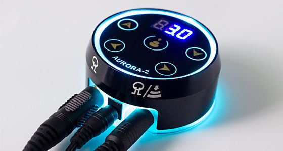 Actualizar pantalla LCD digital con pantalla táctil Mini Aurora II suministro de energía para tatuajes 388g Peso del paquete para la máquina de tatuajes proveedor