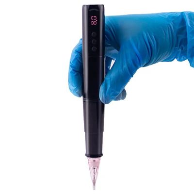 Micropigmentación del cuero cabelludo ceja labios amarillos cartuchos de tatuaje rotativos pluma acero inoxidable con batería eléctrica proveedor