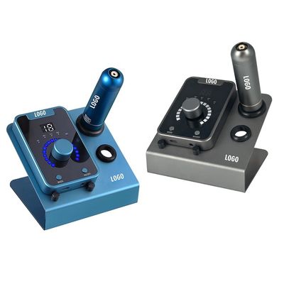 Dispositivo de micropigmentación del cuero cabelludo tipo pistola eléctrica SMP con maquillaje permanente y máquina de tatuaje de motor suizo en azul negro proveedor