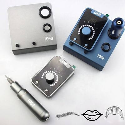 Dispositivo de micropigmentación del cuero cabelludo tipo pistola eléctrica SMP con maquillaje permanente y máquina de tatuaje de motor suizo en azul negro proveedor