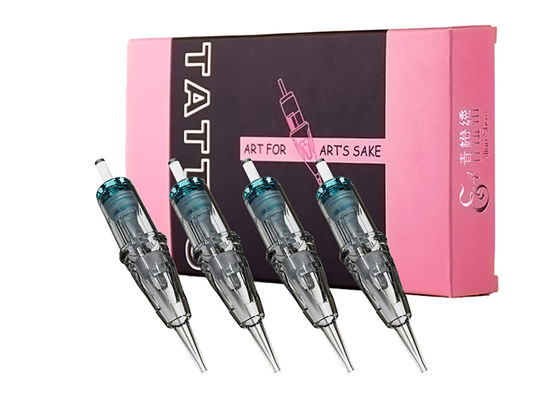 Agujas de maquillaje permanente de color verde envasadas en burbujas proveedor