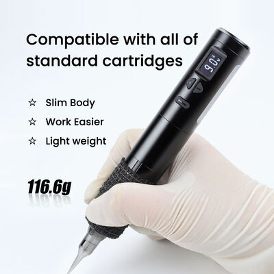 Dermógrafo inalámbrico Máquina de tatuaje eléctrico Máquina de maquillaje permanente inalámbrico Aluminio 2 cabezas de batería Modelo de conector RCA proveedor