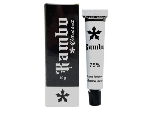 10g RAMBO Crema anestésica tópica para tatuajes y maquillaje permanente
