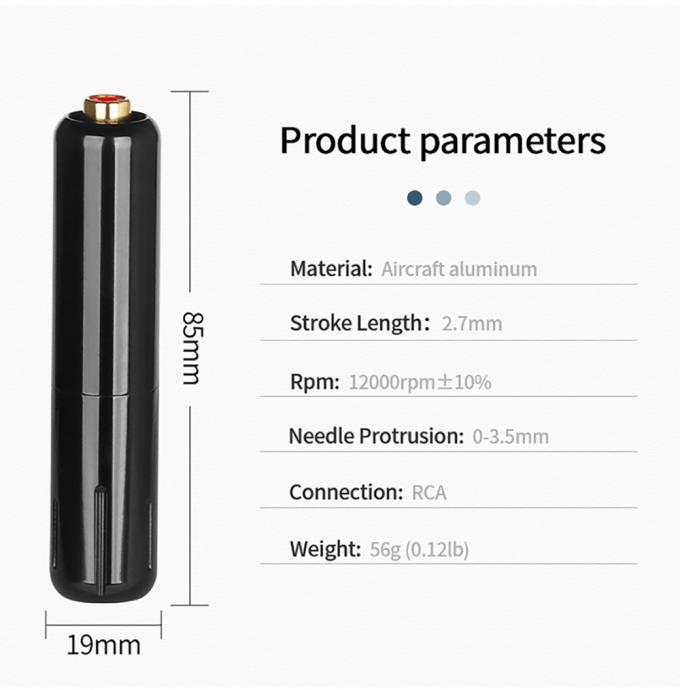 Máquina de tatuaje rotativo Interfaz profesional RCA Pluma de tatuaje de maquillaje permanente Máquina PMU 4
