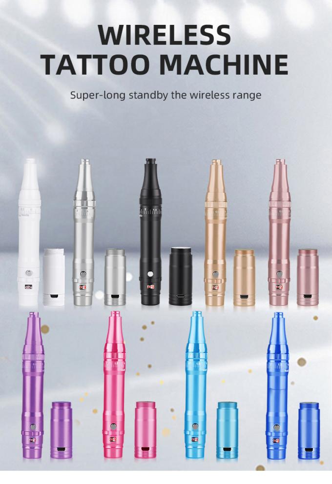Máquina de tatuaje de cejas de batería profesional con protrusión de aguja de 0-3.5 mm y diseño inalámbrico 0