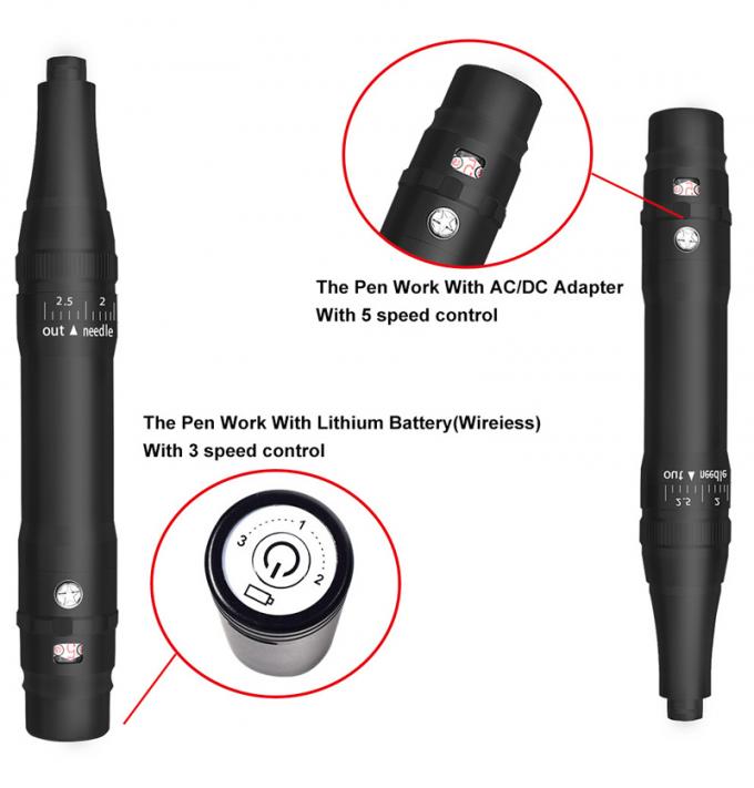 Máquina de tatuaje de cejas de batería profesional con protrusión de aguja de 0-3.5 mm y diseño inalámbrico 3