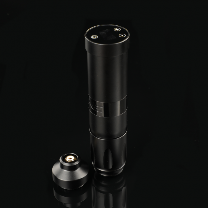 Acero inoxidable 1800mAh NARW Máquina de tatuaje inalámbrico 1-OLED Display Batería de pantalla táctil pistola de tatuaje rotativa bolígrafo de tatuaje con potencia RCA 4
