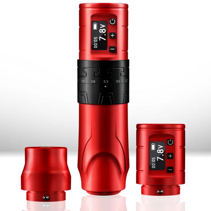 Arma de tatuaje inalámbrica de 1500mAh INKONE SABER Coreless Machine Pen de tatuaje potente motor de largo curso de 4,2 mm Aluminio de avión 6