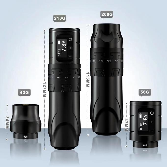 Arma de tatuaje inalámbrica de 1500mAh INKONE SABER Coreless Machine Pen de tatuaje potente motor de largo curso de 4,2 mm Aluminio de avión 10