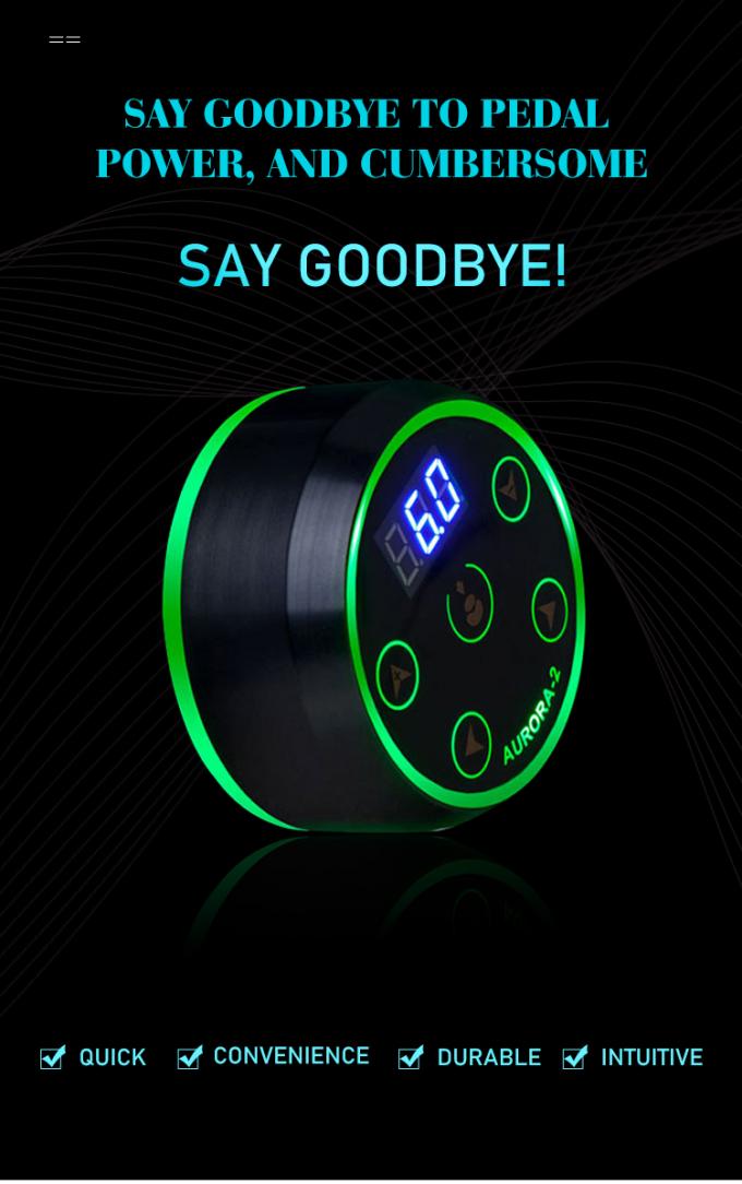 Actualizar pantalla LCD digital con pantalla táctil Mini Aurora II suministro de energía para tatuajes 388g Peso del paquete para la máquina de tatuajes 0