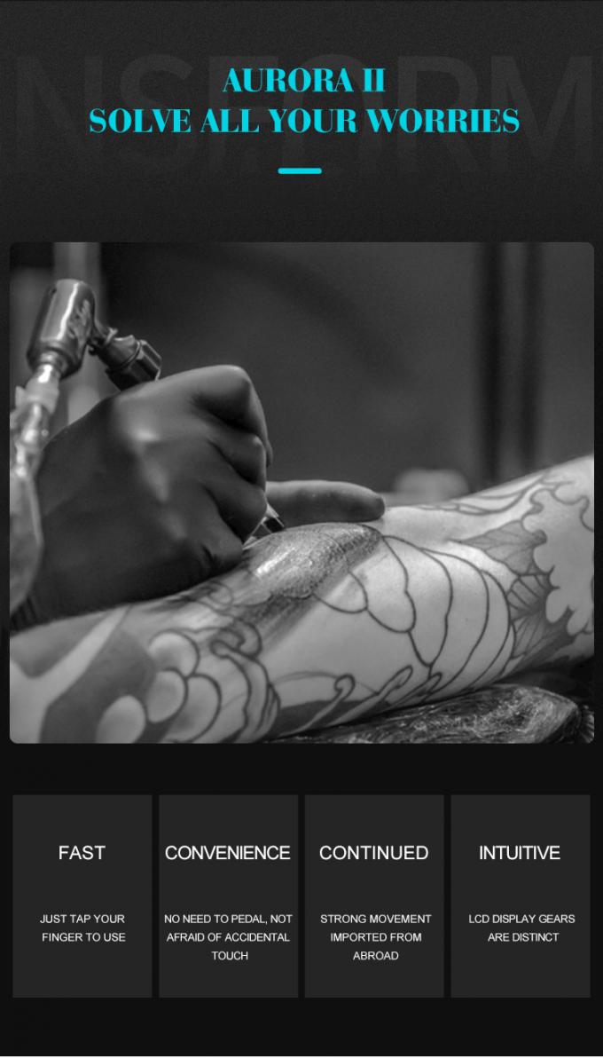 Actualizar pantalla LCD digital con pantalla táctil Mini Aurora II suministro de energía para tatuajes 388g Peso del paquete para la máquina de tatuajes 3