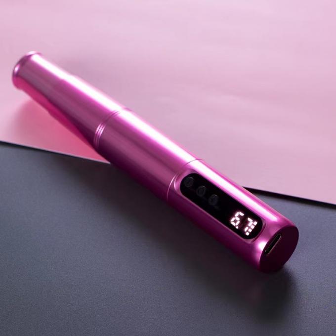 Micropigmentación del cuero cabelludo ceja labios amarillos cartuchos de tatuaje rotativos pluma acero inoxidable con batería eléctrica 8