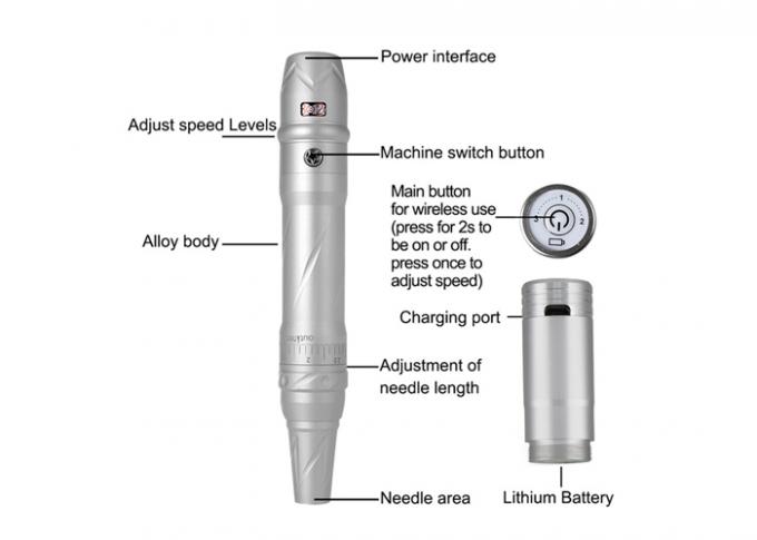 Máquina PMU inalámbrica, lápiz de tatuaje, maquillaje eléctrico, máquina de tatuaje. 2