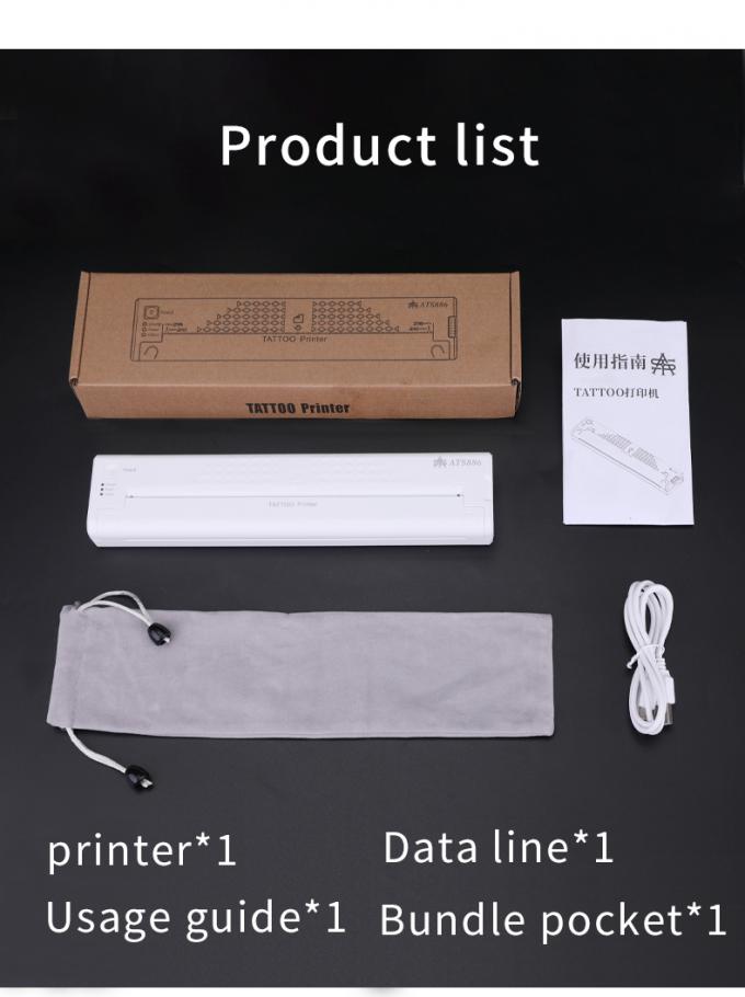 Mini impresora de plantilla de tatuaje de 12000mAh, m&aacute;quina fotocopiadora t&eacute;rmica, impresora de transferencia inal&aacute;mbrica, m&aacute;quina impresora de tatuajes 28