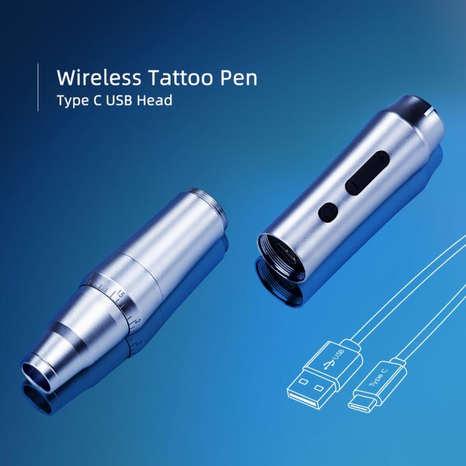 Pluma de tatuaje el&eacute;ctrica inal&aacute;mbrica M&aacute;quina de maquillaje permanente inal&aacute;mbrica con doble bater&iacute;a Arma de tatuaje de cejas 6