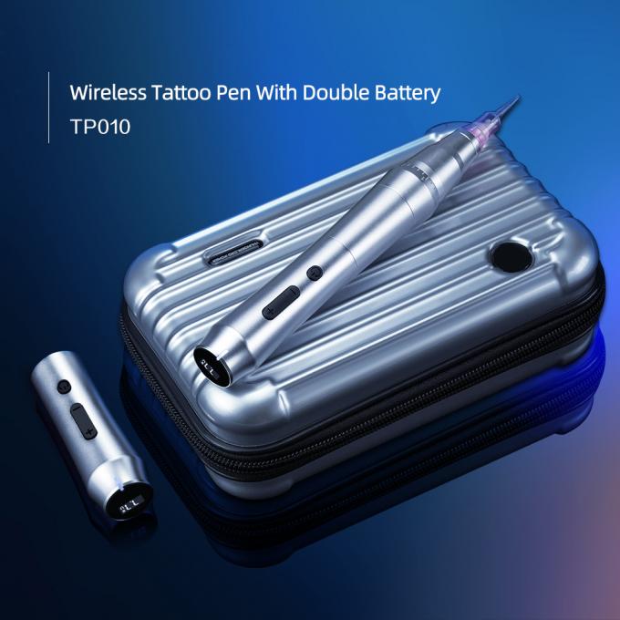 Pluma de tatuaje el&eacute;ctrica inal&aacute;mbrica M&aacute;quina de maquillaje permanente inal&aacute;mbrica con doble bater&iacute;a Arma de tatuaje de cejas 12