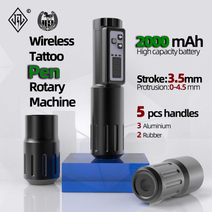 Electric LCD Display 2000mAh Battery Tattoo Gun RCA Wireless Rotary Tattoo Machine Pen Kit for Tattoo Artist 0