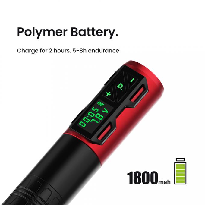 Digital Rotary Battery Coreless Tattoo Gun Tattoo Pen 1800 Mah Wireless Tattoo Machine 8