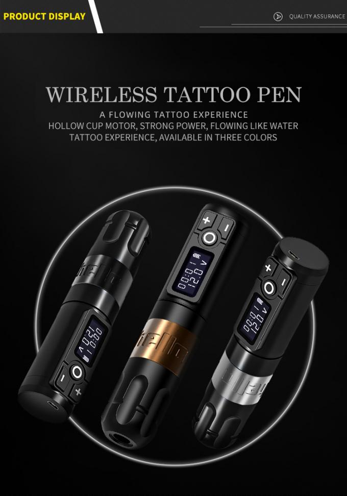Ambici&oacute;n Soldado Digital Display Arma el&eacute;ctrica de tatuaje M&aacute;quina inal&aacute;mbrica M&aacute;quina rotativa de l&aacute;piz de tatuaje M&aacute;quina para artista de tatuajes 0
