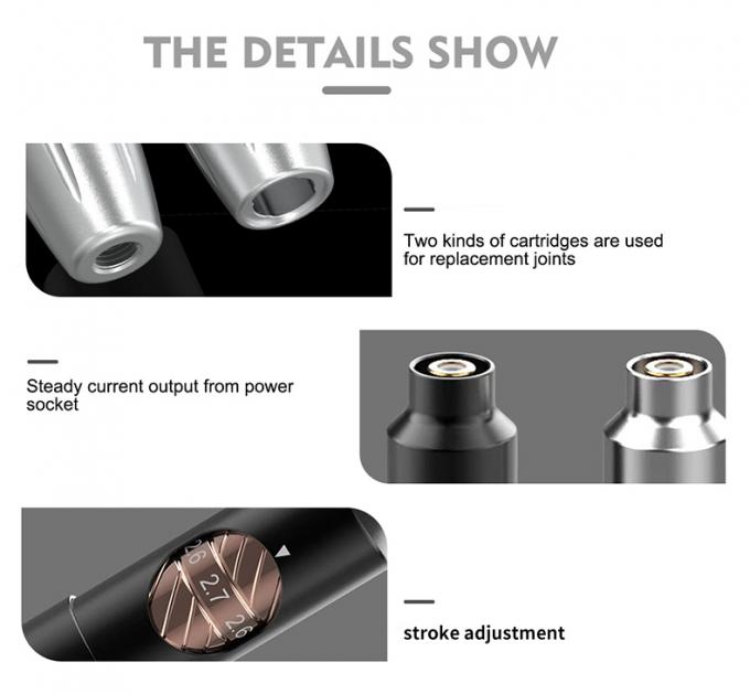 Dermógrafo Maquillaje Digital Batería inalámbrica Máquina rotativa de tatuaje Maquillaje permanente Arma de tatuaje 16