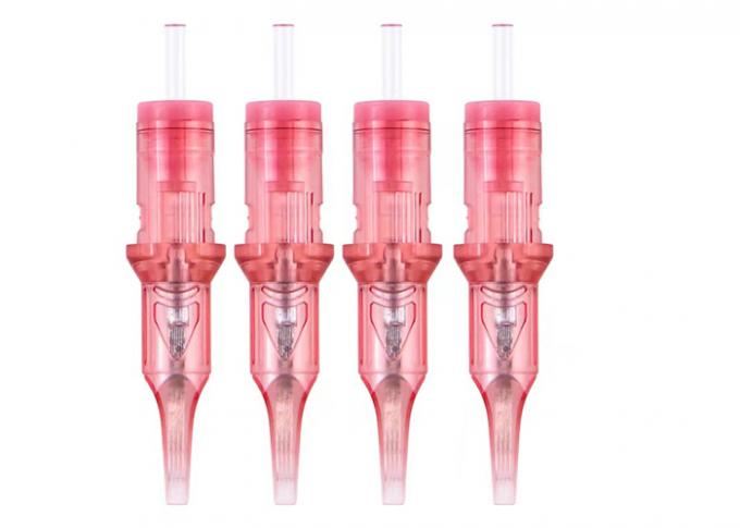 20pcs/caja Cartucho rosa Agujas para tatuajes de maquillaje permanente 0