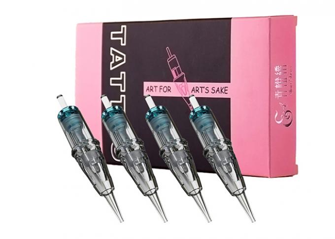 Agujas de maquillaje permanente de color verde envasadas en burbujas 1