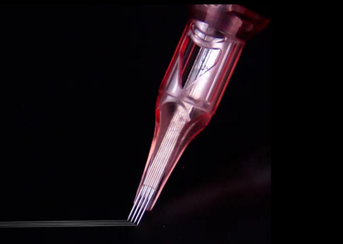 Agujas de maquillaje permanente de acero inoxidable estándar en color rosa 2