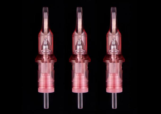 Agujas de maquillaje permanente de acero inoxidable estándar en color rosa 1